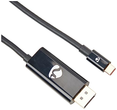 Nedis USB-C™ Adapter - USB 3.2 Gen 1 - USB-C™ Stecker - DisplayPort Stecker/USB-C™ Buchse - 8K@30Hz - 2.00 m - Rund - Vernickelt - PVC - Schwarz von NEDIS