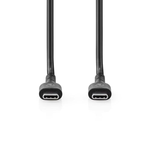 Nedis USB-Kabel - USB 2.0 - USB-C Stecker - USB-C Stecker - 240 W - 480 Mbps - Vernickelt - 2.00 m - Rund - PVC - Schwarz - Label von NEDIS
