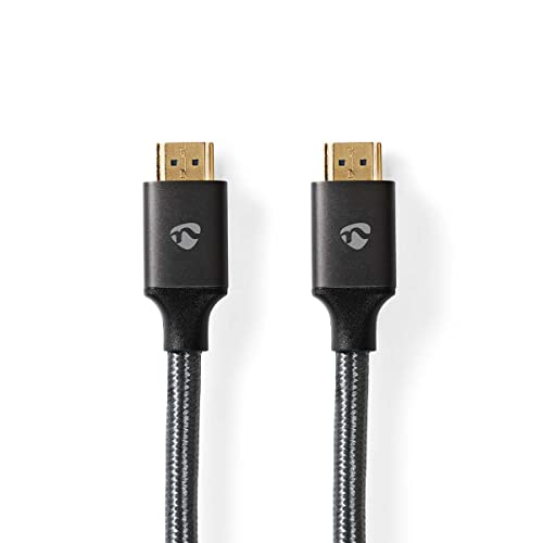 Nedis - Ultra High Speed ​​HDMI -Kabel - HDMI Stecker - 48 Gbps - 2 m - rund - Metall - Anthrazit von NEDIS