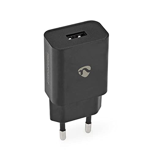 Nedis Wandladegerät Wandladegerät | 1 x 2,4 A | Anzahl der Ausgänge: 1 | Anschlussart: 1 x USB-A | Kein Kabel enthalten | 12 W | einfache Ausgangsspannung Schwarz Nedis Wandladegerät Wandladegerät | 1 x 2,4 A | Anzahl der Ausgänge: 1 | Anschlussart: 1 x USB-A | Kein Kabel enthalten | 12 W | einfache Ausgangsspannung Schwarz von NEDIS