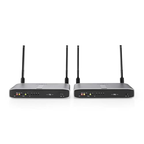 Nedis Wireless HDMI ™ Übertrager | WLAN | 5.15-5.85 MHz | 100.0 m (Sichtlinie) | Maximale Auflösung: Full HD 1080p | 6.75 Gbps | IR-Rücksendefunktion | ABS | Anthrazit von NEDIS