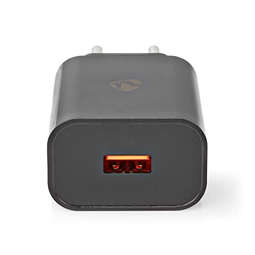 Netzladegerät - 18 W - Schnellladefunktion - 1.5/2.0/3.0 A - Anzahl der Ausgänge: 1 - USB-A - Kein Kabel im Lieferumfang enthalten - Automatische Spannungswahl Netzladegerät - 18 W - Schnellladefunktion - 1.5/2.0/3.0 A - Anzahl der Ausgänge: 1 - USB-A - Kein Kabel im Lieferumfang enthalten - Automatische Spannungswahl von NEDIS