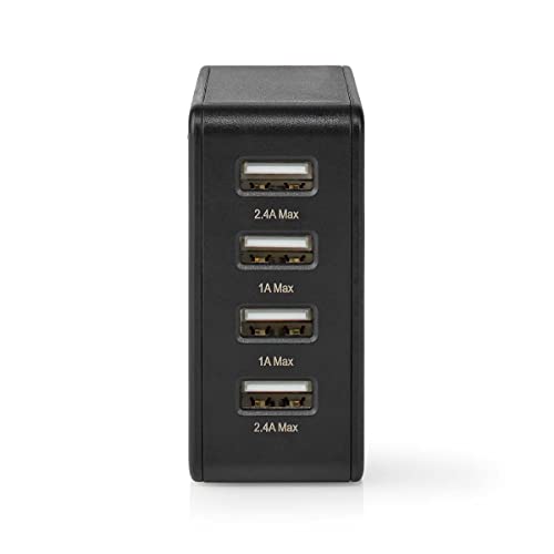 Netzladegerät - 24 W - Schnellladefunktion - 4X 2.4 A - Anzahl der Ausgänge: 4-4X USB-A - Kein Kabel im Lieferumfang enthalten - Single Voltage Output Netzladegerät - 24 W - Schnellladefunktion - 4X 2.4 A - Anzahl der Ausgänge: 4-4X USB-A - Kein Kabel im Lieferumfang enthalten - Single Voltage Output von NEDIS