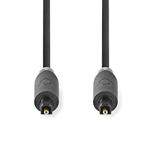 Optical Audio Cable | TosLink Male | TosLink Male | 5.00 m | Round | PVC | Anthracite | Box von NEDIS