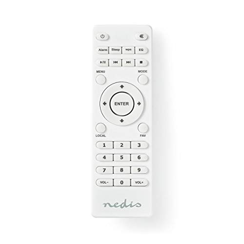 Replacement Remote Control | Suitable for: RDIN2000WT / RDIN2500WT | Fixed | 1 Device | Clear Lay-Out | Infrared | White von NEDIS