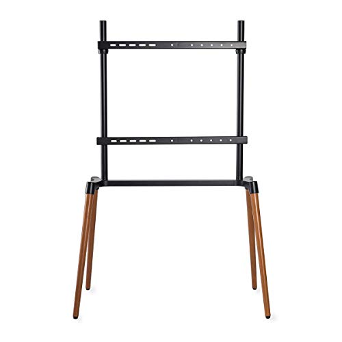 TV Bodenständer - 60-75" - maximal unterstützes Bildschirmgewicht: 40 kg - Scandinavian Design - Anti-Kipp-Gurt - Schnappverschluss - Aluminium/Stahl - Schwarz von NEDIS
