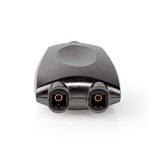 TosLink Adapter | TosLink Female | 2X TosLink Female | Splitter | Aluminium | Gun Metal Grey | 1 pcs | Box TosLink Adapter | TosLink Female | 2X TosLink Female | Splitter | Aluminium | Gun Metal Grey | 1 pcs | Box von NEDIS