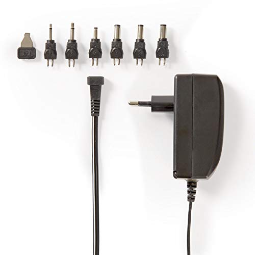 Universal-Netzteil - 24 W - 9-24 V DC - 1.80 m - 1.0 A - 1.5 A A - 6 Plug(s) - Schwarz von NEDIS