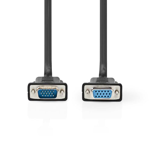 VGA-Kabel - VGA Stecker - VGA Buchse - Vernickelt - Maximale Auflösung: 1280x800-20.0 m - Rund - ABS - Schwarz - Plastikbeutel von NEDIS