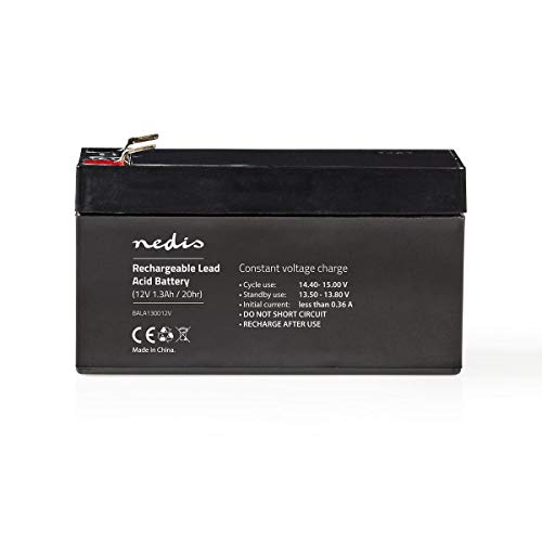 Wiederaufladbare Blei-Säure-Batterie - Bleisäure - Wiederaufladbar - 12 V - 1300 mAh von NEDIS