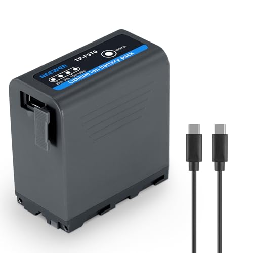 NEEWER 10500mAh NP-F970 Replacement Battery, 4,8 Stunden volle Ladezeit, 20W PD Schnellladekabel USB C, Camcorder LED Videoleuchte Kamera Akku für Sony FX3/FX30/A7, für Canon R5, für Nikon Z8, grau NEEWER 10500mAh NP-F970 Replacement Battery, 4,8 Stunden volle Ladezeit, 20W PD Schnellladekabel USB C, Camcorder LED Videoleuchte Kamera Akku für Sony FX3/FX30/A7, für Canon R5, für Nikon Z8, grau von NEEWER