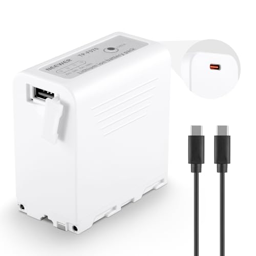 NEEWER 10500mAh NP-F970 Ersatzakku Battery 4,8 Stunden Ladezeit 20W PD Schnellladekabel USB C, wiederaufladbarer Kamera Camcorder Videolicht Akku für Sony FX3/FX30/A7, für Canon R5, für Nikon Z8, weiß NEEWER 10500mAh NP-F970 Ersatzakku Battery 4,8 Stunden Ladezeit 20W PD Schnellladekabel USB C, wiederaufladbarer Kamera Camcorder Videolicht Akku für Sony FX3/FX30/A7, für Canon R5, für Nikon Z8, weiß von NEEWER