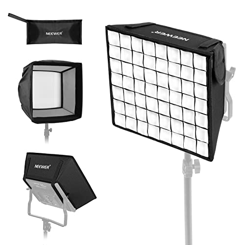 NEEWER 12.2 "x11.4 Faltbarer Softbox Diffusor mit Gitter und Tasche für NL660/SNL660/RGB660/RGB660 Pro/RGB660 PRO II LED Video Light Panel, Studio Foto Portrait Fotografie YouTube Video Soft Lighting von NEEWER