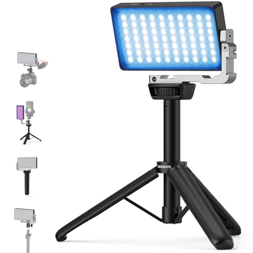 NEEWER 12W RGB Videolicht LED Panel Key Light Streaming On Camera Selfie Licht 2500K-10000K CRI97+ App/2.4G Steuerung 4300mAh Akku Tischstativ für Vlogging Videoaufnahmen Podcast SL90 NEEWER 12W RGB Videolicht LED Panel Key Light Streaming On Camera Selfie Licht 2500K-10000K CRI97+ App/2.4G Steuerung 4300mAh Akku Tischstativ für Vlogging Videoaufnahmen Podcast SL90 von NEEWER