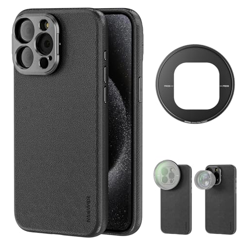 NEEWER 15 Pro Max Handyhülle Handy Case kompatibel mit iPhone 15 Pro Max, TPU + PC Schutzhülle mit 17mm Objektiv Backplate 67mm Filter Adapter, rutschfestes Kunstleder, für MagSafe, PA054 Schwarz NEEWER 15 Pro Max Handyhülle Handy Case kompatibel mit iPhone 15 Pro Max, TPU + PC Schutzhülle mit 17mm Objektiv Backplate 67mm Filter Adapter, rutschfestes Kunstleder, für MagSafe, PA054 Schwarz von NEEWER