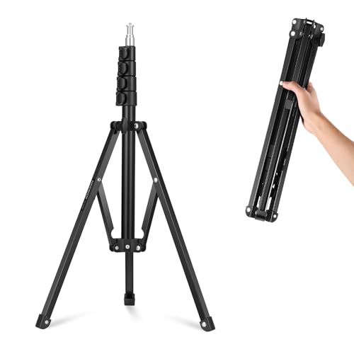 NEEWER 180cm Tragbares Lichtstativ, Verstellbares Metall Kamera Stativ, Umgekehrt klappbares Light Stand, LED Ringlicht Reflektor Lampenstativ mit Flip Lock für Streaming Vlog Videoaufnahmen, ST180R NEEWER 180cm Tragbares Lichtstativ, Verstellbares Metall Kamera Stativ, Umgekehrt klappbares Light Stand, LED Ringlicht Reflektor Lampenstativ mit Flip Lock für Streaming Vlog Videoaufnahmen, ST180R von NEEWER