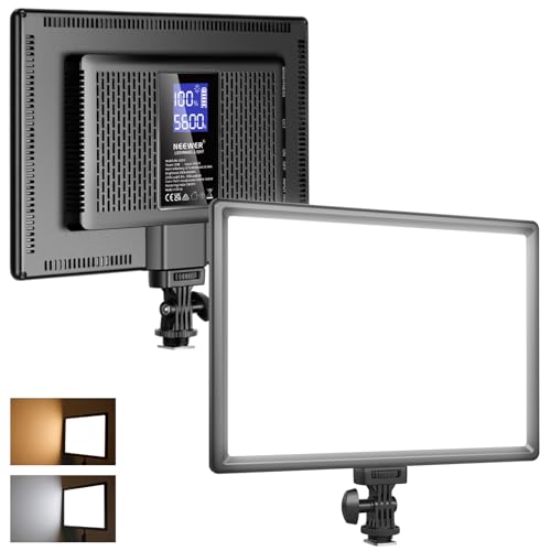 NEEWER 192 LED Foto Video Licht, 20W Ultra Dünn zweifarbig dimmbar DSLR Kamera, 8000mAh Lithium Akku weiches Videoleuchte, 3200–5600K CRI97+ für Fotografie Videoaufzeichnung Videokonferenz Streaming NEEWER 192 LED Foto Video Licht, 20W Ultra Dünn zweifarbig dimmbar DSLR Kamera, 8000mAh Lithium Akku weiches Videoleuchte, 3200–5600K CRI97+ für Fotografie Videoaufzeichnung Videokonferenz Streaming von NEEWER