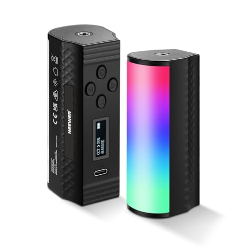 NEEWER Basic 2 Pack magnetische Handlicht Stab, 360° Full RGB Mini LED Video Licht Stick mit 2500mAh Akku, 2500-8500K dimmbare Kamera Tube Licht für Fotografie TikTok YouTube Vlog, TL96RGB NEEWER Basic 2 Pack magnetische Handlicht Stab, 360° Full RGB Mini LED Video Licht Stick mit 2500mAh Akku, 2500-8500K dimmbare Kamera Tube Licht für Fotografie TikTok YouTube Vlog, TL96RGB von NEEWER