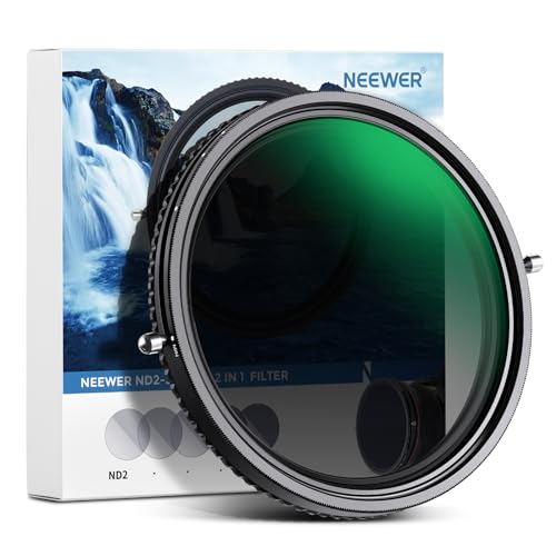 NEEWER 2-in-1 52 mm Variabler ND-Filter ND2–ND32 & CPL-Filter (kreisförmiger Polarisationsfilter), kein X-Kreuz/30-lagiges Nano-Beschichtung/HD-optisches Glas/ultradünner Rahmen aus von Neewer