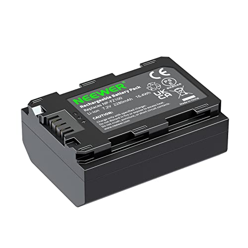 NEEWER 2280mAh Ersatz Akku Battery für Sony NP-FZ100, wiederaufladbare Li Ionen Batterie, kompatibel mit Sony FX3 FX30 ZV-E1 A1 A6600 A6700 A7III A7IV A7C A7CII A7CR A7RIII A7RIV A7RV A7SIII A9 A9II NEEWER 2280mAh Ersatz Akku Battery für Sony NP-FZ100, wiederaufladbare Li Ionen Batterie, kompatibel mit Sony FX3 FX30 ZV-E1 A1 A6600 A6700 A7III A7IV A7C A7CII A7CR A7RIII A7RIV A7RV A7SIII A9 A9II von NEEWER