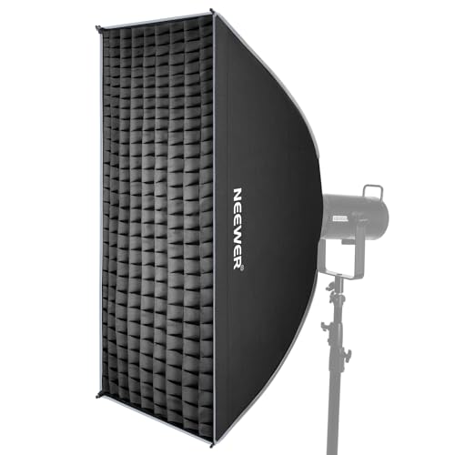 NEEWER 24"x35" Rechteckige Softbox, Quick Release Streifen Soft Box mit Bowens Mount, Diffusor Gitter Tasche, Kompatibel mit Aputure 120d kompatibel mit Godox SL60w NEEWER Q4 AS600B CB300B Q300, NS93P NEEWER 24"x35" Rechteckige Softbox, Quick Release Streifen Soft Box mit Bowens Mount, Diffusor Gitter Tasche, Kompatibel mit Aputure 120d kompatibel mit Godox SL60w NEEWER Q4 AS600B CB300B Q300, NS93P von NEEWER
