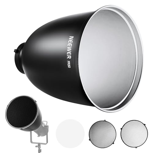 NEEWER 29,5cm Bowens Mount Tiefenfokus Reflektor Diffusor mit 15°/30° Wabengitter und weichem Tuch, 45° Diffusor Lampenschirm, kompatibel mit Godox NEEWER Studio Strobe Blitzlicht Speedlite, FR30 NEEWER 29,5cm Bowens Mount Tiefenfokus Reflektor Diffusor mit 15°/30° Wabengitter und weichem Tuch, 45° Diffusor Lampenschirm, kompatibel mit Godox NEEWER Studio Strobe Blitzlicht Speedlite, FR30 von NEEWER