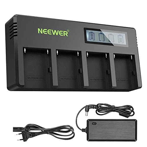 NEEWER 4 Kanal NP-F Akkuladegerät mit LCD Display, kompatibel mit Sony NP-F550 F570 F750 F770 F930 F950 F960 F970 FM50 FM500H QM71 QM91 QM71D QM91D Camcorder Li-Ionen Akkus NEEWER 4 Kanal NP-F Akkuladegerät mit LCD Display, kompatibel mit Sony NP-F550 F570 F750 F770 F930 F950 F960 F970 FM50 FM500H QM71 QM91 QM71D QM91D Camcorder Li-Ionen Akkus von NEEWER