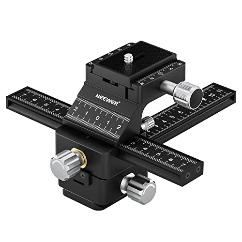 NEEWER 4 Wege Makro Fokussierschiene mit Schnellwechselplatte für Arca Typ, 1/4" Gewinde für Makrofotografie & Nahaufnahmen, kompatibel mit Canon Nikon Fujifilm Sony DSLR Mirrorless Camera NEEWER 4 Wege Makro Fokussierschiene mit Schnellwechselplatte für Arca Typ, 1/4" Gewinde für Makrofotografie & Nahaufnahmen, kompatibel mit Canon Nikon Fujifilm Sony DSLR Mirrorless Camera von NEEWER