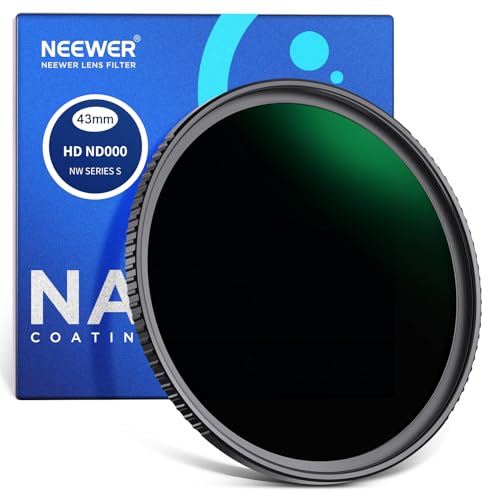 NEEWER 43mm Graufilter ND1000 (10 Stops) ND Filter mit Nanobeschichtungen/optisch HD Glas/ultradünner Matter schwarzer Rahmen Neutral Dichte Graufilter von NEEWER