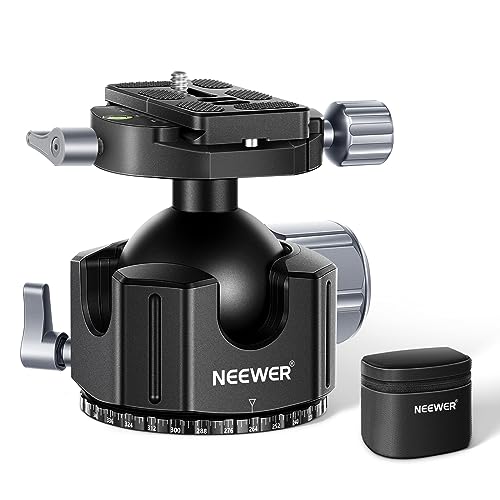 NEEWER 44mm Low Profile Kugelkopf Stativkopf,Heavy Duty CNC Aluminiumlegierung mit doppeltem 360°Panorama& 1/4" Schraube Arca Typ QR Platte für DSLR Kamera,Camcorder,Stativ,Einbeinstativ,Max.Last:25kg NEEWER 44mm Low Profile Kugelkopf Stativkopf,Heavy Duty CNC Aluminiumlegierung mit doppeltem 360°Panorama& 1/4" Schraube Arca Typ QR Platte für DSLR Kamera,Camcorder,Stativ,Einbeinstativ,Max.Last:25kg von NEEWER