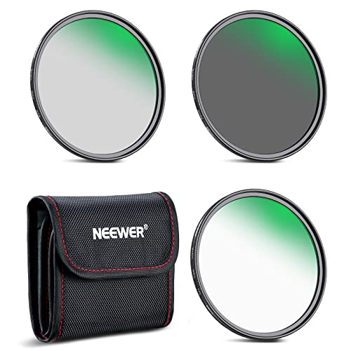 NEEWER 49mm ND Filter Set ND8 ND64 CPL, Zirkular Polfilter(Polarisationsfilter)+Graufilter Set mit 30 Schichten Nanobeschichtung/optisches HD Glas/wasserabweisend/Kratzfest/ultradünn von NEEWER