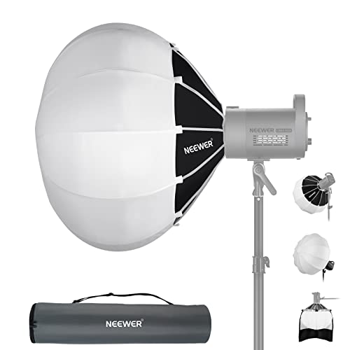 NEEWER 50cm Laternen Softbox mit ein-Schritt Schnellwechsel,360°Lichtdiffusor mit Schürze,Bowens Mount für Videoleuchte CB60 CB100 CB150 Kompatibel mit Aputure Licht 600d Amaran 60x Godox SL60W, NS50L von NEEWER