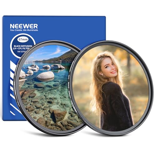 NEEWER 67mm CPL + Black Diffusion 1/4 Filter Set (2er Pack), mehrfach beschichtetes optisches Glas, Polfilter Zirkular Polarisationsfilter und traumhaft weicher Kino Effektfilter für Kameraobjektive von NEEWER