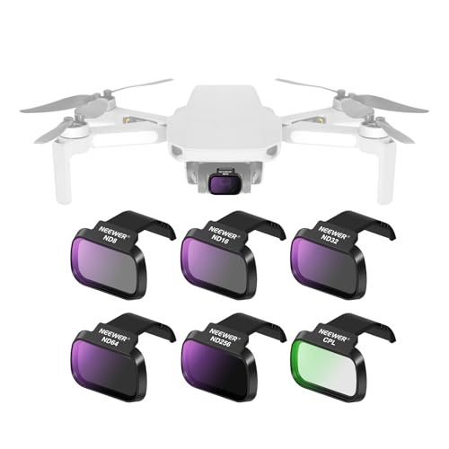 NEEWER 6er Pack ND CPL Filter Kompatibel mit DJI Mini 4K/2/Mavic/SE/2 SE, Drohnen Objektivzubehör, Snap On Zirkular Polarisationsfilter Neutral Density ND8/ND16/ND32/ND64/ND256, HD Glas, FL-B32 NEEWER 6er Pack ND CPL Filter Kompatibel mit DJI Mini 4K/2/Mavic/SE/2 SE, Drohnen Objektivzubehör, Snap On Zirkular Polarisationsfilter Neutral Density ND8/ND16/ND32/ND64/ND256, HD Glas, FL-B32 von NEEWER
