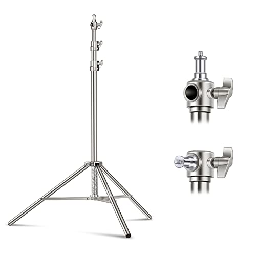 NEEWER 7,2Fuß/2,2m Edelstahl Lichtständer,gefederter Hochleistungs Stativständer für Fotografie mit 1/4" bis 3/8" Universal Schraubadapter für Stroboskop,LED Videoleuchte, Ringlicht,Monolicht, Softbox NEEWER 7,2Fuß/2,2m Edelstahl Lichtständer,gefederter Hochleistungs Stativständer für Fotografie mit 1/4" bis 3/8" Universal Schraubadapter für Stroboskop,LED Videoleuchte, Ringlicht,Monolicht, Softbox von NEEWER