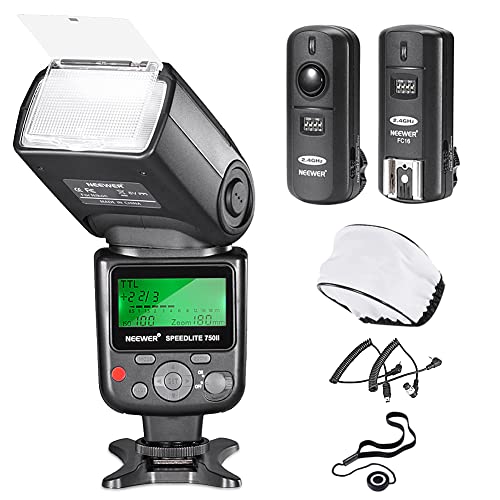 NEEWER 750II TTL Kamera Blitzgerät Kit, Blitzlicht mit FC-16 Trigger, Diffusor, Kompatibel mit Nikon D4 D5 D6 D750 D780 D800 D810 D850 D3500 D5300 D7500 Z5 Z6 Z7 Z6II Z7II NEEWER 750II TTL Kamera Blitzgerät Kit, Blitzlicht mit FC-16 Trigger, Diffusor, Kompatibel mit Nikon D4 D5 D6 D750 D780 D800 D810 D850 D3500 D5300 D7500 Z5 Z6 Z7 Z6II Z7II von NEEWER