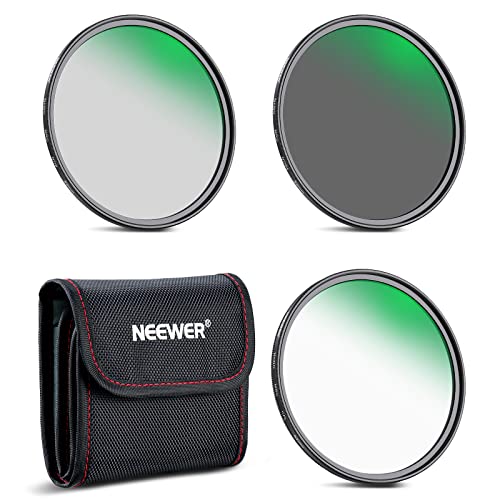 NEEWER 82mm ND Filter Set ND8 ND64 CPL, Zirkular Polfilter(Polarisationsfilter)+Graufilter Set mit 30 Schichten Nanobeschichtung/optisches HD Glas/wasserabweisend/Kratzfest/ultradünn von NEEWER