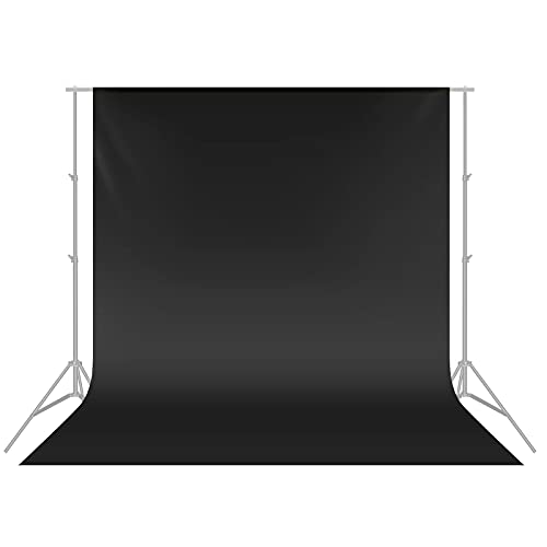 NEEWER 9 x 13 Fuß / 2,8 x 4 Meter Fotohintergrund, Fotografie Hintergrund Foto Video Studio Polyester Hintergründe Hintergrund Bildschirm, Hintergrund Ständer Nicht enthalten (schwarz) von NEEWER