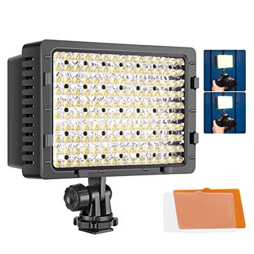 NEEWER CN-160 LED Videoleuchte Streaming Licht Dimmbar Videolicht Panel, Key Light kompatibel mit Canon Nikon Panasonic SONY Samsung und andere DSLR Kameras und Camcorder Beleuchtung Fotografie von NEEWER