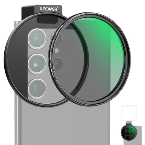 NEEWER CPL Filter für Telefon, 67mm Kamera Objektiv Polfilter mit Metall Cold Shoe Handy Klammer Kompatibel mit iPhone 16 15 Pro Max Plus 14 13 Pro Max Mini 12 11 X XS Max Samsung Galaxy, FL-27 NEEWER CPL Filter für Telefon, 67mm Kamera Objektiv Polfilter mit Metall Cold Shoe Handy Klammer Kompatibel mit iPhone 16 15 Pro Max Plus 14 13 Pro Max Mini 12 11 X XS Max Samsung Galaxy, FL-27 von NEEWER