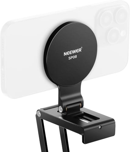 NEEWER Continuity Camera Mount für Tisch Monitor, magnetische dreifach Faltbare Handy Kamera Webcam Halterung mit Arca Typ Basis, kompatibel mit MagSafe iPhone iMac Tisch Mac Laptop Samsung, SP08 von NEEWER