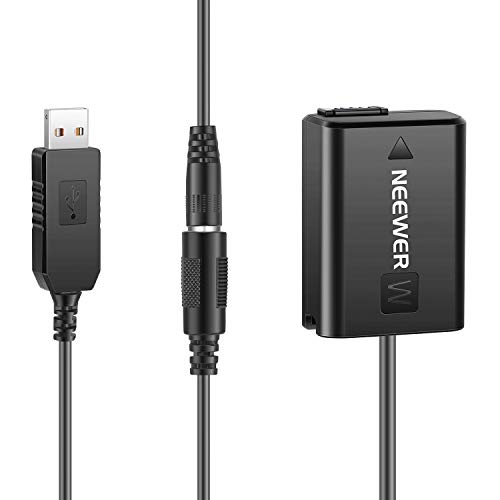 NEEWER DC Koppler Ersatz für NP-FW50 Akku Dummy Adapter Netzteil mit USB-Kabel kompatibel mit Sony A7 A7R A7S A7II A7RII A7SII A6500 A6400 A6300 A6100 A6000 NEX5 NEX7 usw. NEEWER DC Koppler Ersatz für NP-FW50 Akku Dummy Adapter Netzteil mit USB-Kabel kompatibel mit Sony A7 A7R A7S A7II A7RII A7SII A6500 A6400 A6300 A6100 A6000 NEX5 NEX7 usw. von Neewer