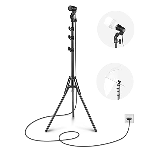 NEEWER E26 E27 AC Keramikfassung Lampenfassung mit Lichtstativhalterung, Schirmhalter, 320cm verlängertes Netzkabel und 180cm umkehrbares Lichtstativ und Porzellanlampenfassung für Studiofotografie NEEWER E26 E27 AC Keramikfassung Lampenfassung mit Lichtstativhalterung, Schirmhalter, 320cm verlängertes Netzkabel und 180cm umkehrbares Lichtstativ und Porzellanlampenfassung für Studiofotografie von NEEWER