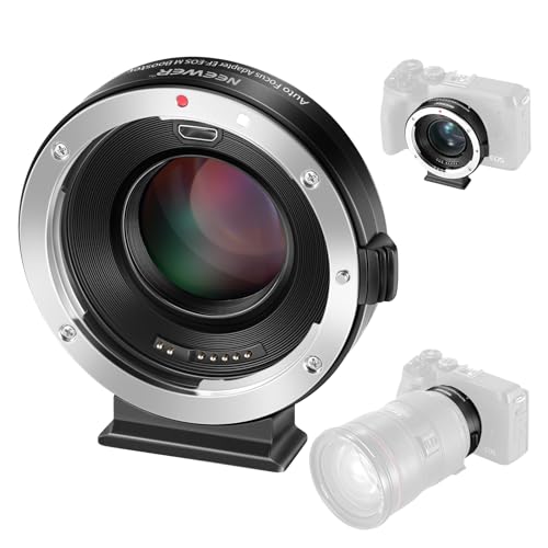 NEEWER EF auf EOS M Montage Adapter 0.71x Autofokus Speedbooster Objektivhalterung Kompatibel mit Canon EF Objektiv für EOS M Serie Kamera EOS M M2 M3 M5 M6 M10 M50 M100 M200 und mehr von NEEWER