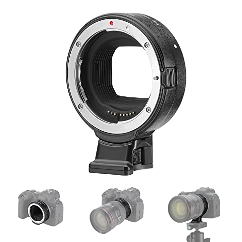 NEEWER EF auf RF Montage Adapter EF/EF S Objektiv auf RF Monatge Kamera Autofokus Konverterring kompatibel mit Canon EOS R Ra RP R6 Mark II R6 R5 R3 R7 R10 R8 R50, max Belastung: 2kg, NW-EF-EOSR von NEEWER
