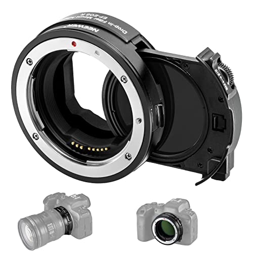 NEEWER EF auf RF Montage Adapter mit Drop in Variable ND Filter ND3-ND500 Autofokus Objektiv Konverter Ring kompatibel mit Canon EF/EF-S Objektiv auf EOS R EOS Ra EOS RP EOS R5 EOS R6 EOS R3 EOS C70 von NEEWER