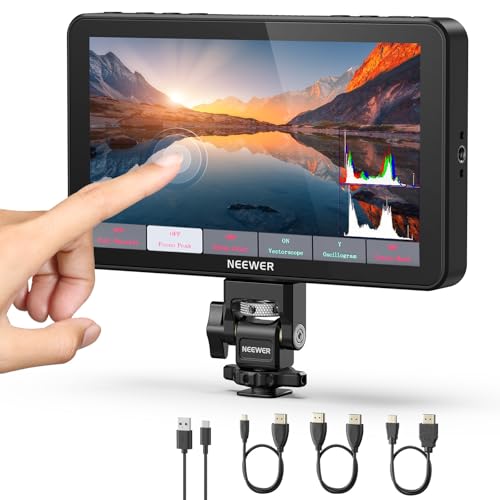 NEEWER F700 7" Kamera Feld Monitor, 2000nit HD 1920 x 1080 IPS Touchscreen mit 3D LUT, 4K HDMI Loop In/Out mit Peak Focus DSLR Video Assist HDR Wellenform, Cold Shoe Mount, Batterie Nicht enthalten NEEWER F700 7" Kamera Feld Monitor, 2000nit HD 1920 x 1080 IPS Touchscreen mit 3D LUT, 4K HDMI Loop In/Out mit Peak Focus DSLR Video Assist HDR Wellenform, Cold Shoe Mount, Batterie Nicht enthalten von NEEWER