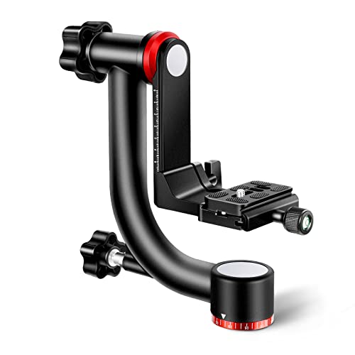 NEEWER Gimbal Stativkopf Professionelle Hochleistungs Aluminiumlegierung mit Arca Schnellwechselplatte, GM101 unterstützt reibungslosere 360 Grad Panoramaaufnahmen für DSLR Kameras bis zu 13,6kg NEEWER Gimbal Stativkopf Professionelle Hochleistungs Aluminiumlegierung mit Arca Schnellwechselplatte, GM101 unterstützt reibungslosere 360 Grad Panoramaaufnahmen für DSLR Kameras bis zu 13,6kg von NEEWER