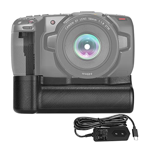 NEEWER HM Batteriegriff kompatibel mit Blackmagic Taschen Film Kamera 6K 4K mit Typ-C USB Adapter, funktioniert nur mit LP-E6/E6N Akku (Batterie Nicht im Lieferumfang enthalten) von NEEWER