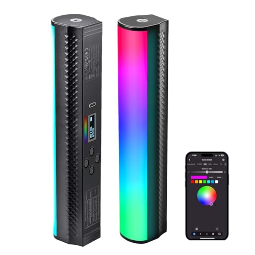 NEEWER Handlichtstab RGB Lichtstab mit APP Steuerung, Magnetischer LED Videoleuchte Leuchtstab mit 2550mAh Akku, 2500K~8500K dimmbar CRI 95+ Videolicht 17 Lichtszenen für Fotografie Vlog TikTok, TL21C von NEEWER